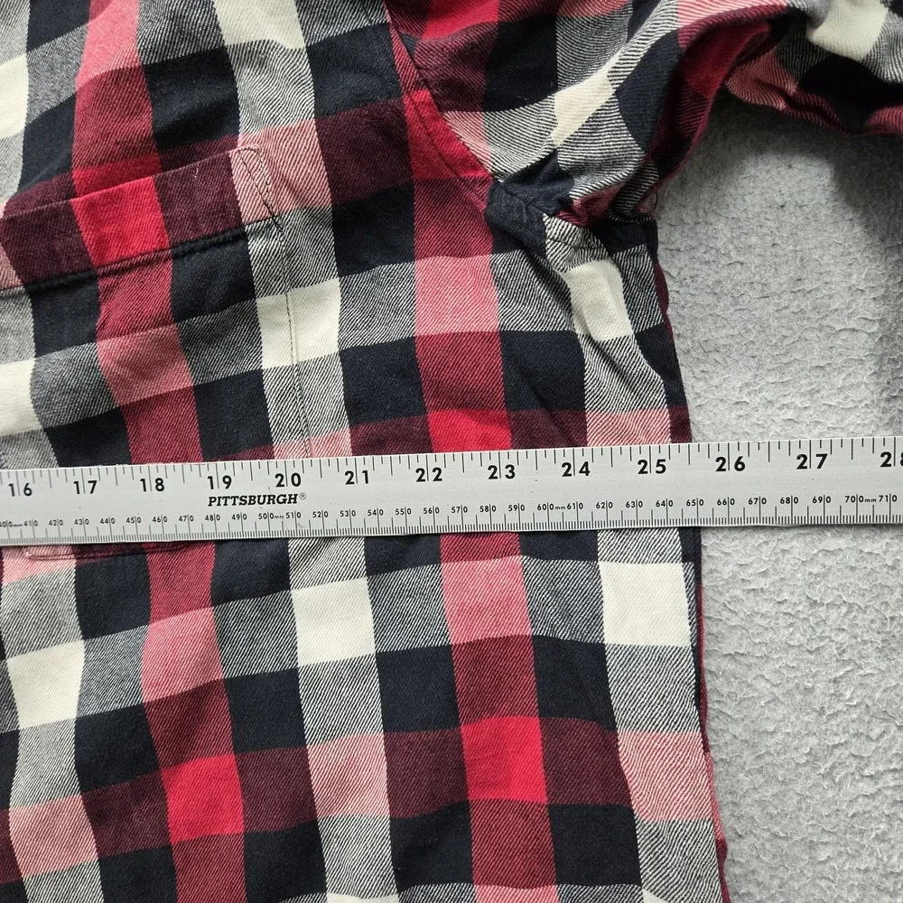 The Foundry Supply Co Men Button Up Shirt XLT Red Plaid Flannel